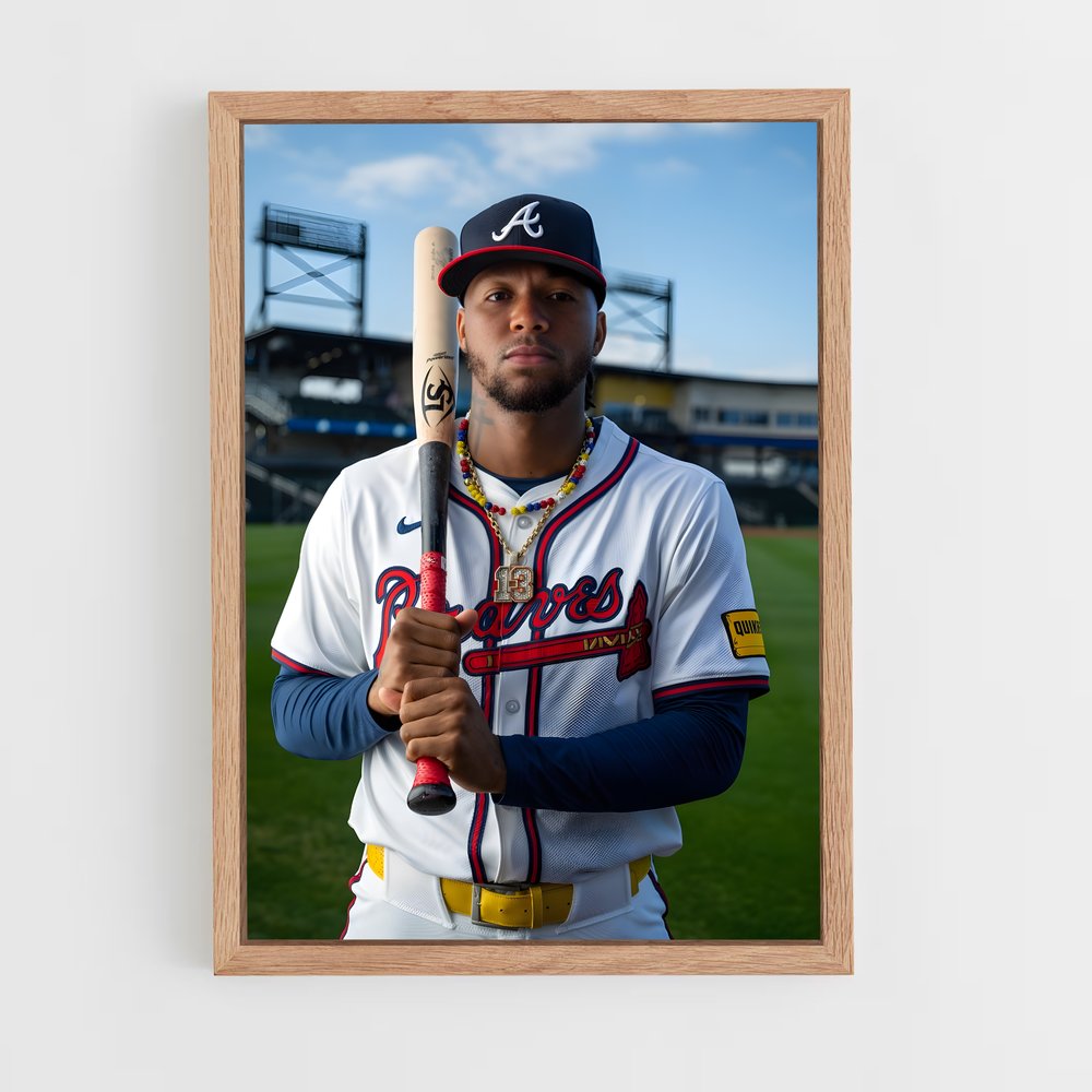 Poster Ronald acuna excitation – affiche Baseball (vue 4)
